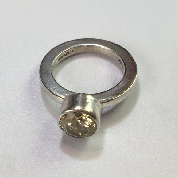 Harlene Korey Kalibre Citrine Ring Size 5 Sterling Silver 925 Scottsdale AZ - Picture 13 of 15